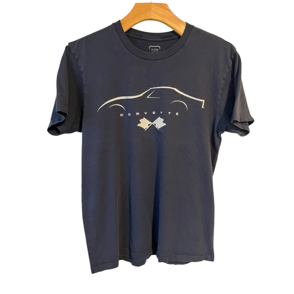 Corvette T Shirt Womens Small Navy Blue Chevy GM